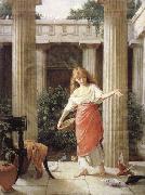 John William Waterhouse In the Peristyle oil painting on canvas